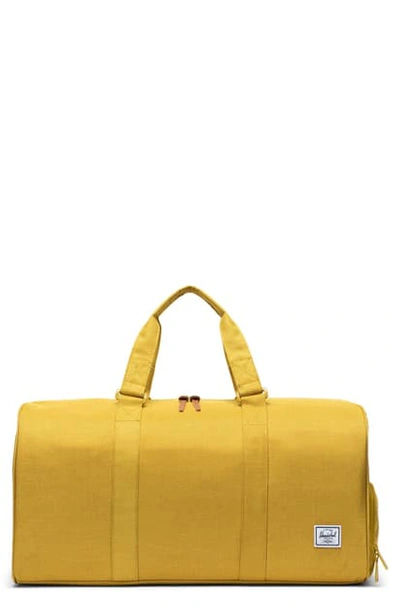 Shop Herschel Supply Co Novel Duffle Bag - Yellow In Arrowwwod Crosshatch