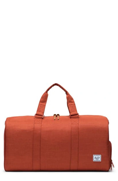 Shop Herschel Supply Co Novel Duffle Bag - Orange In Picante Crosshatch