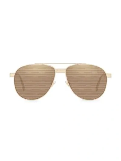 Shop Versace Men's Rock Icons 58mm Aviator Sunglasses In Gold