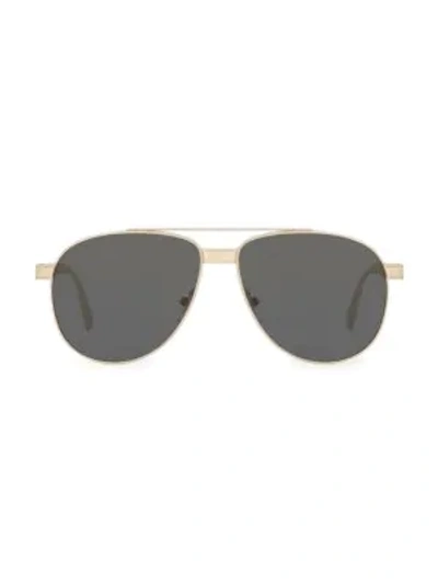 Shop Versace Rock Icons 58mm Aviator Sunglasses In Pale Gold