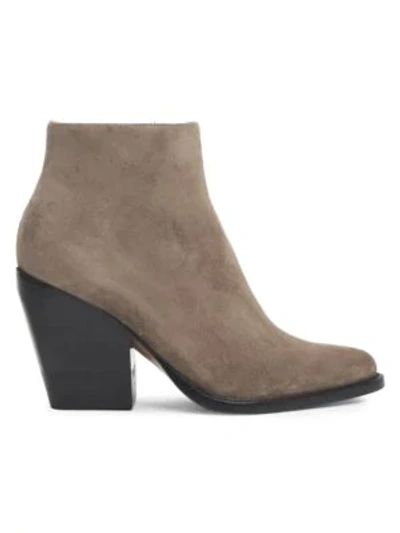 Shop Chloé Rylee Suede Ankle Boots In Motty Grey