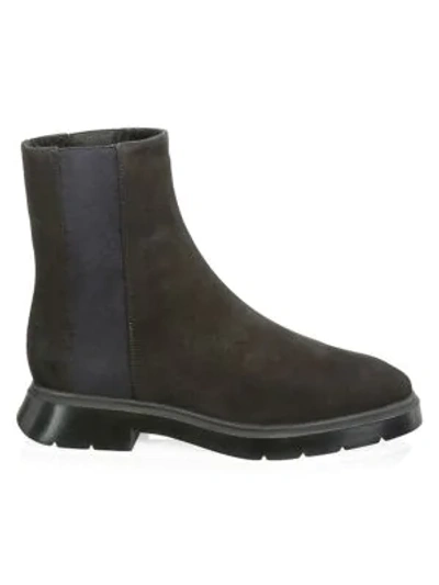 Shop Stuart Weitzman Romy Shearling-lined Leather Chelsea Boots In Black