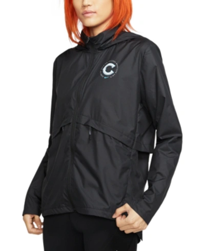Shop Nike Women's Essential Water-repellent Running Jacket In Charcoal