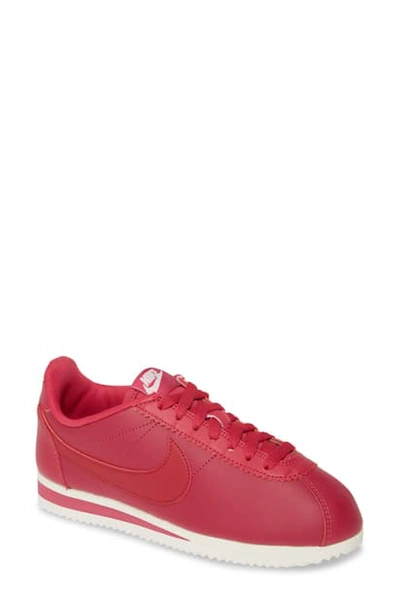 Nike Women's Classic Cortez Leather Casual Sneakers From Finish Line In  Wild Cherry/noble Red-sum | ModeSens