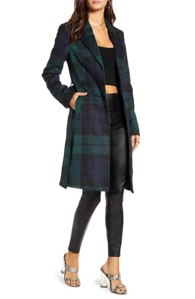 Vero Moda Cindy Plaid Belted Coat In Ponderosa Pine | ModeSens