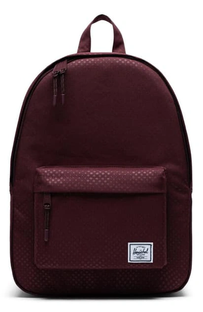 Shop Herschel Supply Co Classic Mid Volume Backpack - Purple In Plum Dot Check