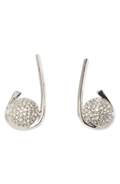 Shop Vince Camuto Fireball Loop Earrings In Silver