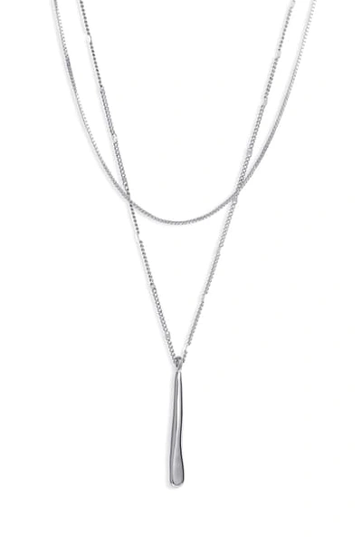 Shop Jenny Bird Layered Pendant Necklace In Silver