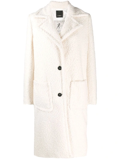 Shop Pinko Favola Coat In Bianco Nembo