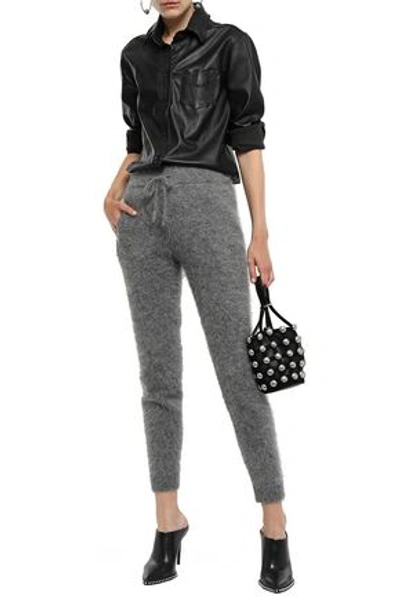 Shop Rta Mohair And Wool-blend Track Pants In Gray