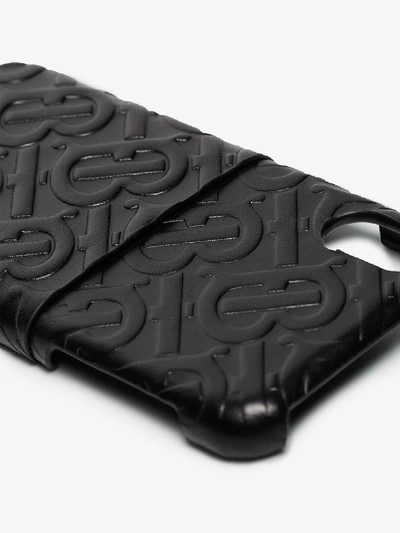 Shop Burberry Monogram Leather Iphone X/xs Case In Black