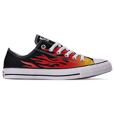 Shop Converse Unisex Chuck Taylor All Star Bold Print Low Top Casual Shoes In Black