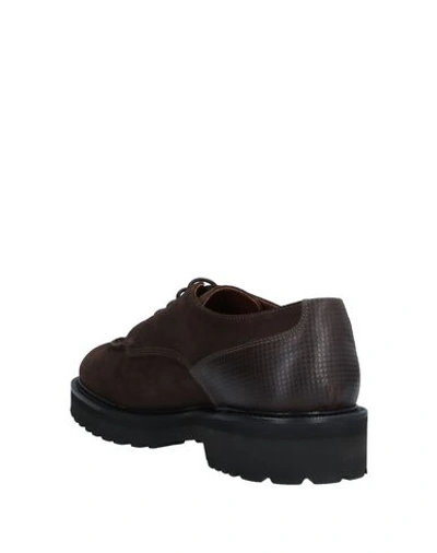 Shop Alberto Guardiani Lace-up Shoes In Dark Brown