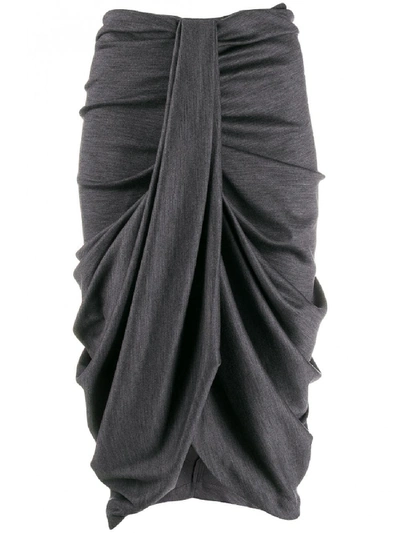 Shop Isabel Marant Datisca Wool Skirt In Grey