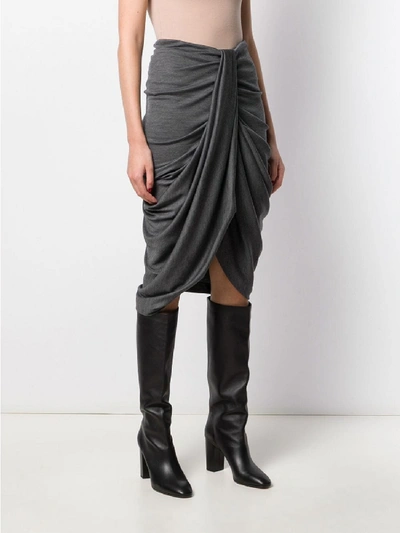 Shop Isabel Marant Datisca Wool Skirt In Grey