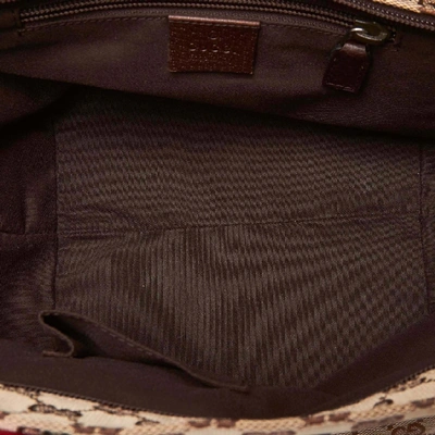 Shop Gucci Gg Canvas Web Handbag In Brown