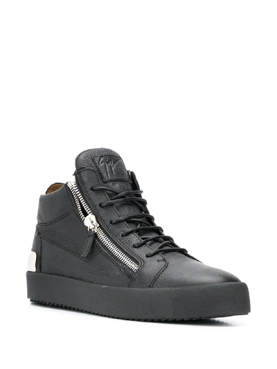 Shop Giuseppe Zanotti Zip Sneaker In Black