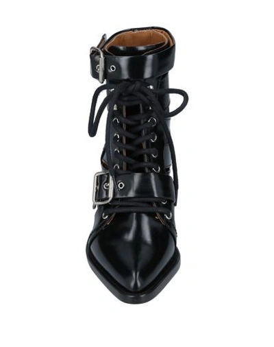 Chloé Rylee Cutout Glossed-leather Ankle Boots In Black
