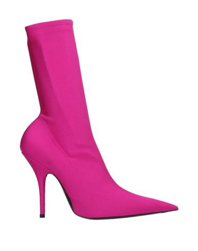 Shop Balenciaga Ankle Boot In Fuchsia