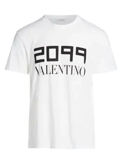 Shop Valentino Logo Graphic T-shirt In White
