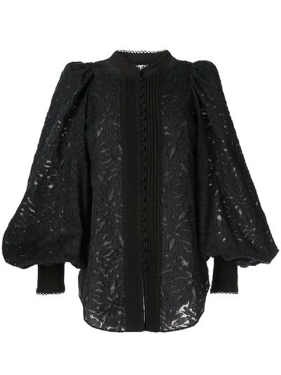 Shop Acler Montana Blouse In Midnight