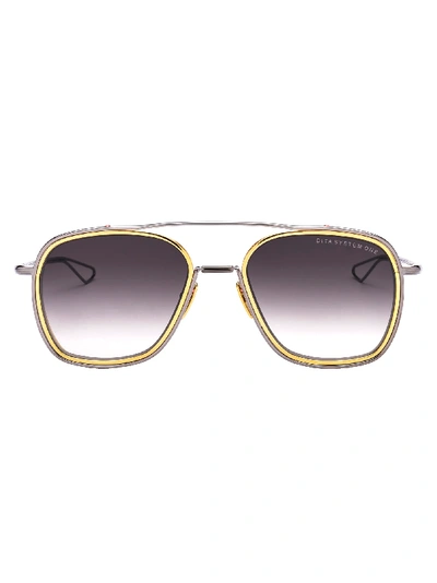 Shop Dita Sunglasses In Black Palladium/yellow Gold