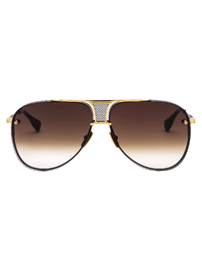 Shop Dita Sunglasses In K Gold