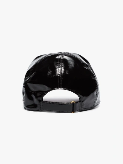 Shop Gucci Black Patent Logo Baseball Cap