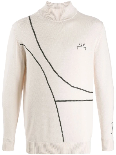 Shop A-cold-wall* Embroidered Detail Jumper In Neutrals