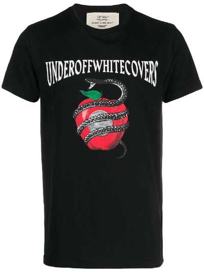 Shop Off-white Apple Snake Print T-shirt In Black