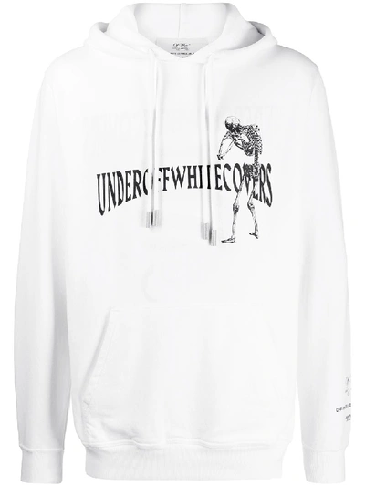 Shop Off-white Skeleton Print Hoodie In White