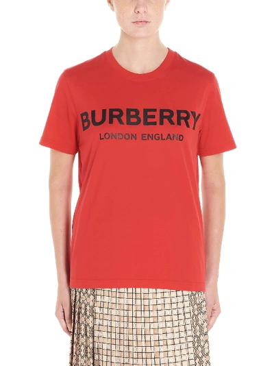 Shop Burberry T-shirt In Red