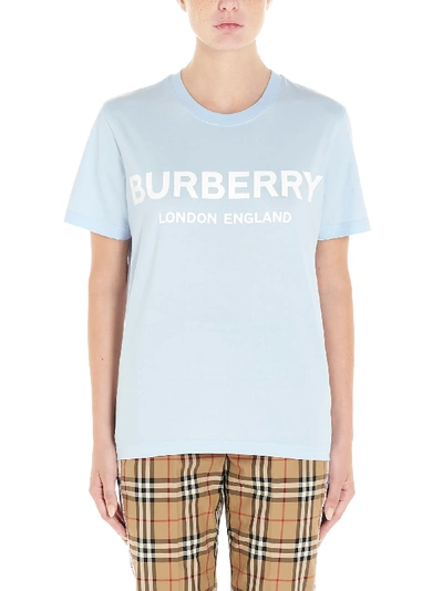 Shop Burberry T-shirt In Light Blue