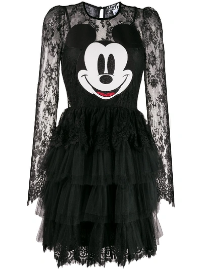 Shop Aniye By Smokie Dress Mickey In Nero