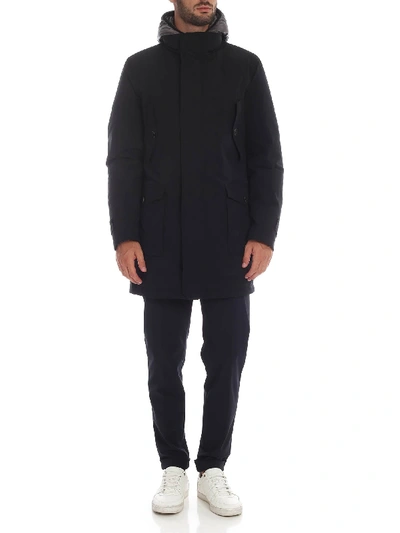 Shop Herno Padded Hood Parka In Black