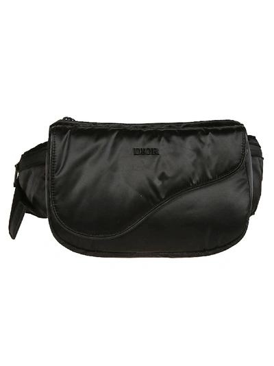 Shop Dior Saddle Universe Belt Bag In Black