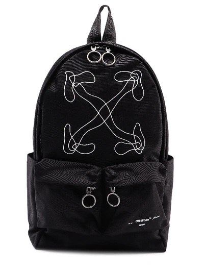 Shop Off-white Abstract Arrows Backpack In Black White