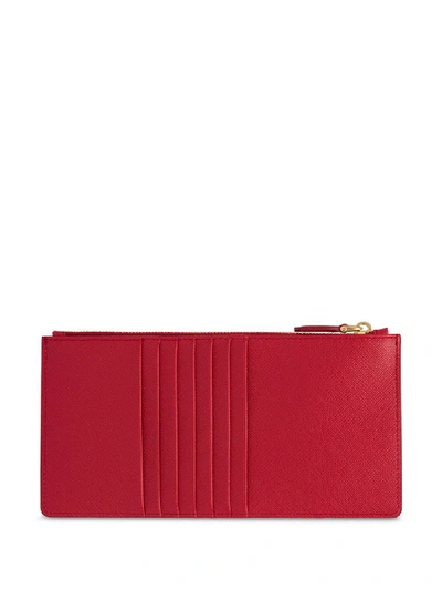 Shop Prada Logo-plaque Document Holder In Red