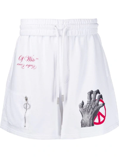 Shop Off-white X Undercover Skeleton Print Bermuda Shorts In White