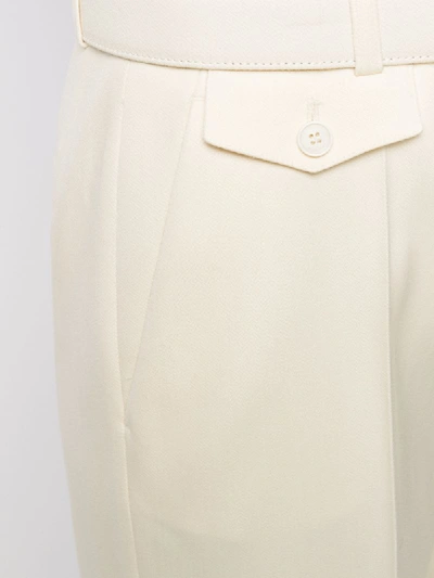 Shop Givenchy Belted Straight Trousers In Neutrals