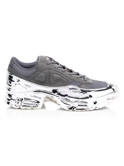 Shop Adidas Originals Ozweego Platform Wedge Sneakers In Ash Silver