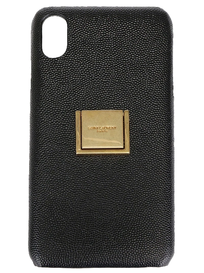 Shop Saint Laurent Iphone Xs Max Case In Black