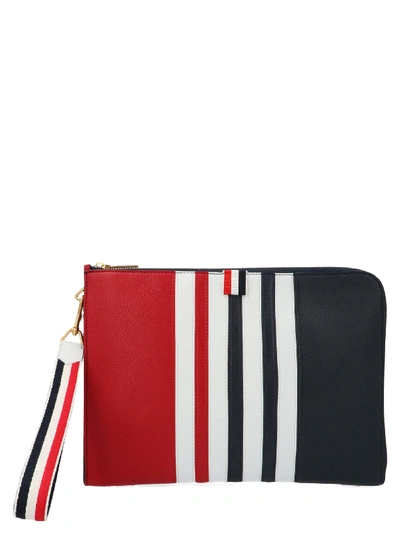 Shop Thom Browne 4 Bar Stripes Bag In Red