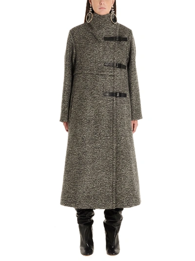 Shop Isabel Marant Natacha Coat In Grey