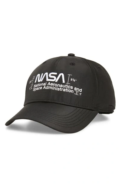 Shop Heron Preston Nasa Baseball Cap In Black White