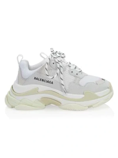 Shop Balenciaga Women's Triple S Sneakers In Bianco