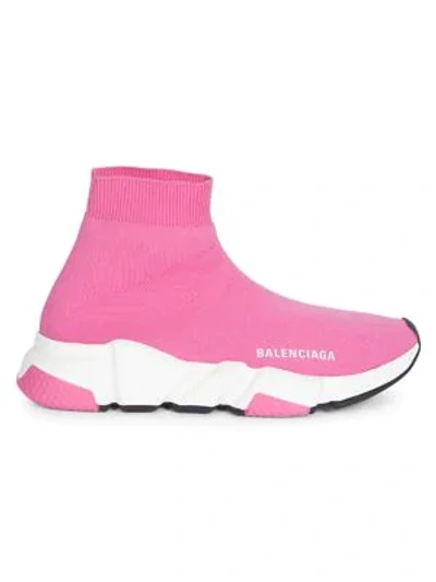 Shop Balenciaga Speed Sock Trainers In Pink White