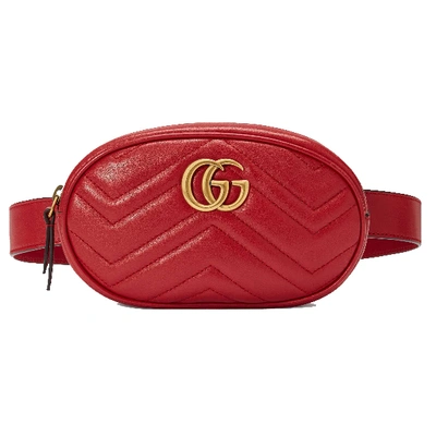 Shop Gucci Red Leather Belt