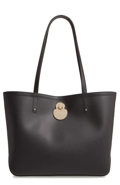 Shop Longchamp Cavalcade Leather Tote In Black