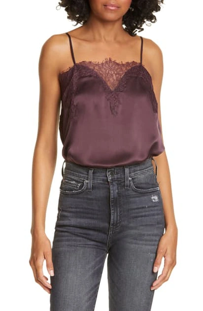 Shop Cami Nyc The Sweetheart Silk Charmeuse Camisole In Aubergine